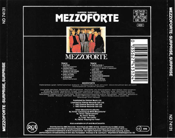 Mezzoforte - Surprise, Surprise | RCA (ND 74131) - 2