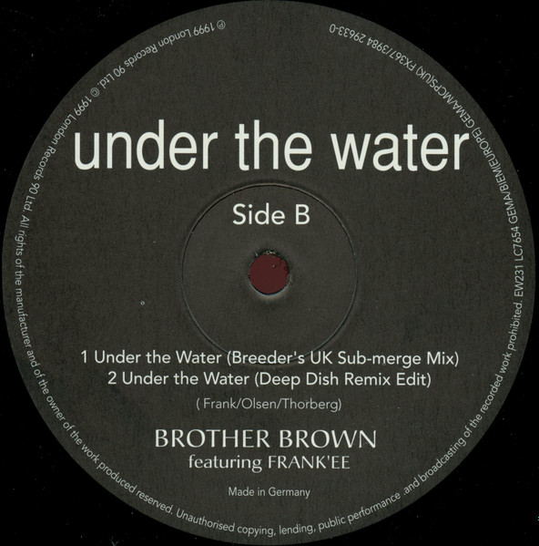 Brother Brown Featuring Frank'ee - Under The Water | FFRR (FX367) - 4 Brother Brown Featuring Frank'ee - Under The Water | FFRR (FX367) - 4