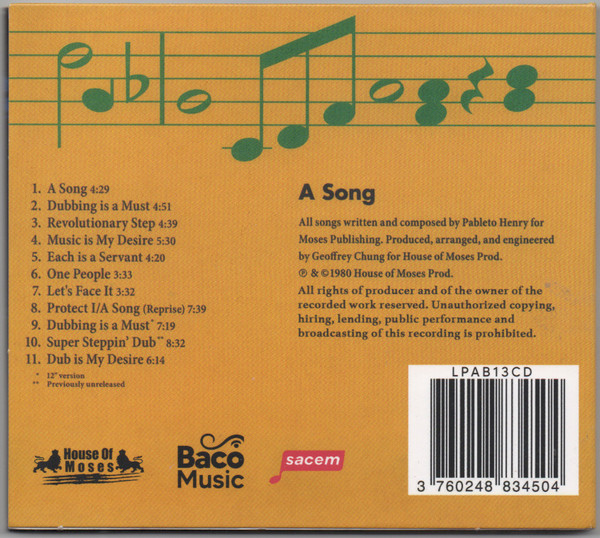 Pablo Moses - A Song | Baco Records (LPAB13CD) - 2 Pablo Moses - A Song | Baco Records (LPAB13CD) - 2