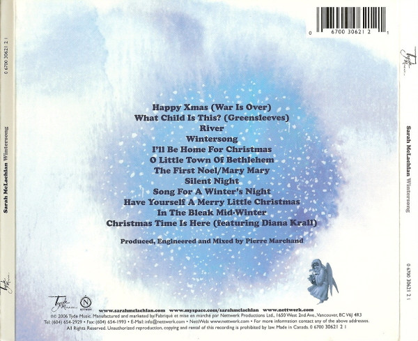 Sarah McLachlan - Wintersong | Nettwerk (0 6700 30621 2 1) - 2 Sarah McLachlan - Wintersong | Nettwerk (0 6700 30621 2 1) - 2