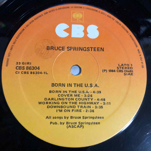 Bruce Springsteen - Born In The U.S.A. | CBS (CBS 86304) - 3 Bruce Springsteen - Born In The U.S.A. | CBS (CBS 86304) - 3