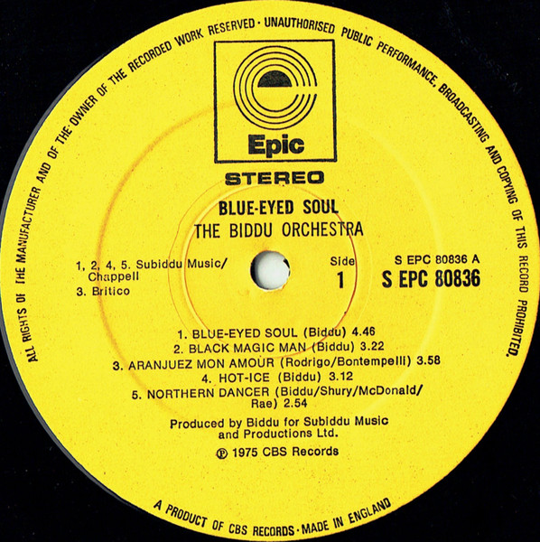 Biddu Orchestra - Blue-Eyed Soul | Epic (EPC 80836) - 3