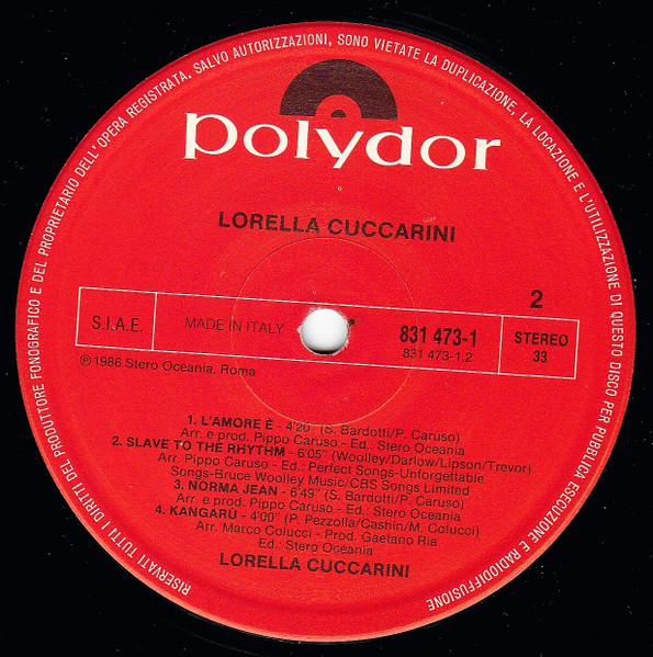 Lorella Cuccarini - Lorel | Polydor (831 473-1) - 4 Lorella Cuccarini - Lorel | Polydor (831 473-1) - 4