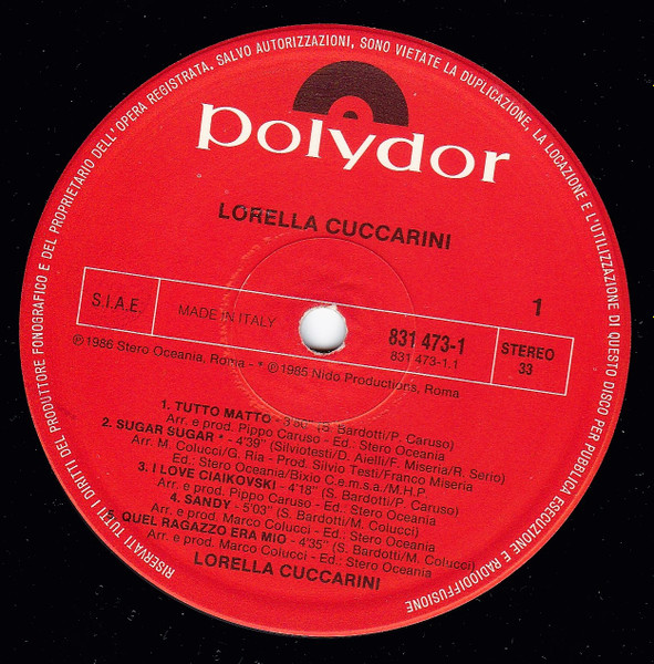 Lorella Cuccarini - Lorel | Polydor (831 473-1) - 3 Lorella Cuccarini - Lorel | Polydor (831 473-1) - 3