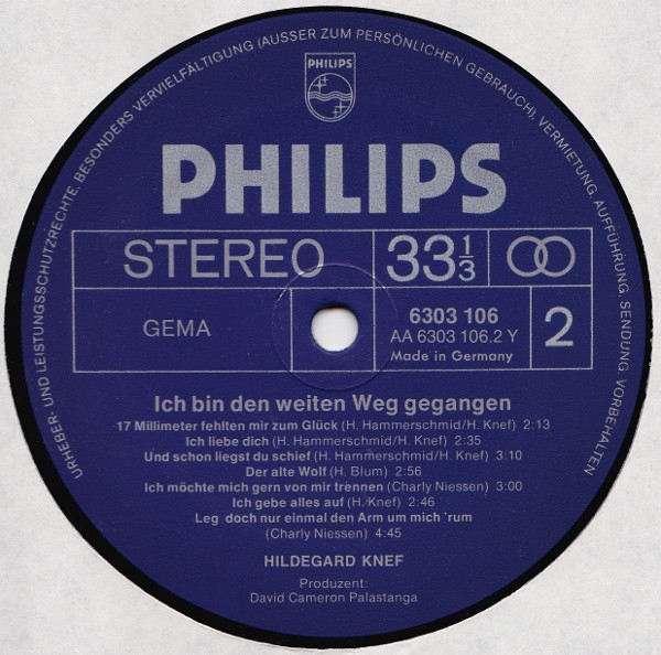 Hildegard Knef - Ich Bin Den Weiten Weg Gegangen | Philips (6303 106) - 4 Hildegard Knef - Ich Bin Den Weiten Weg Gegangen | Philips (6303 106) - 4
