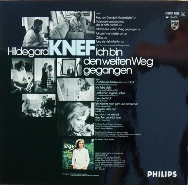 Hildegard Knef - Ich Bin Den Weiten Weg Gegangen | Philips (6303 106) - 2 Hildegard Knef - Ich Bin Den Weiten Weg Gegangen | Philips (6303 106) - 2