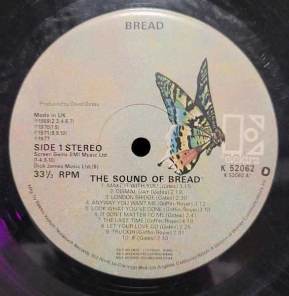 Bread - The Sound Of Bread: Their 20 Finest Songs | Elektra (K52062) - 3 Bread - The Sound Of Bread: Their 20 Finest Songs | Elektra (K52062) - 3