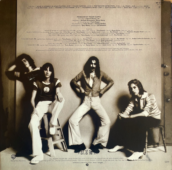 Frank Zappa - Zoot Allures | Warner Bros. Records (WB 56 298) - 2