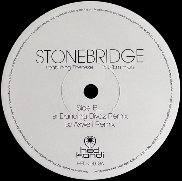 StoneBridge Featuring Therese - Put 'Em High | Hed Kandi (HEDK12008A) - 4