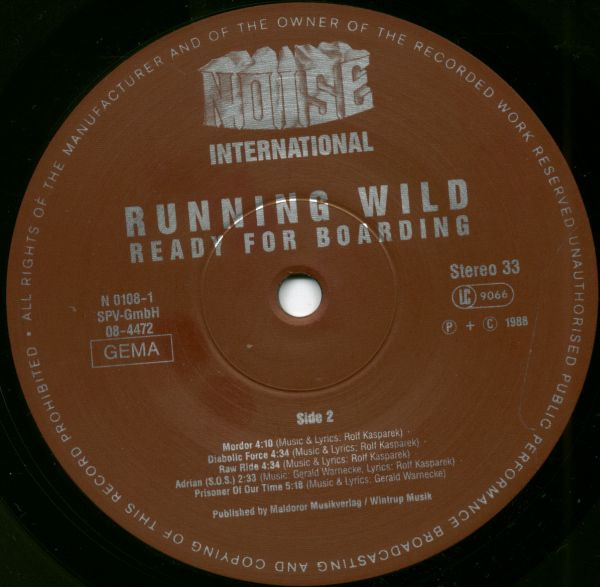 Running Wild - Ready For Boarding | Noise International (N 0108-1) - 4