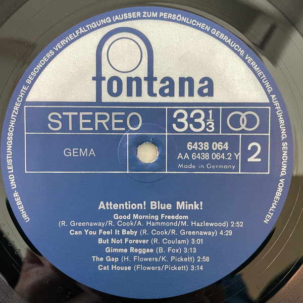 Blue Mink - Attention! Blue Mink! | Fontana (6438 064) - 4