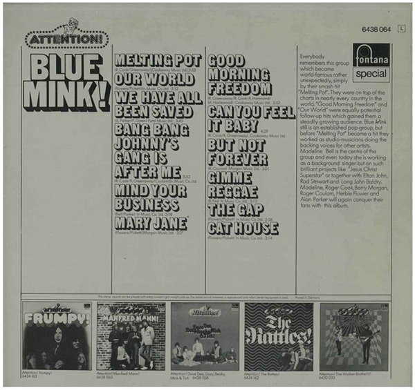 Blue Mink - Attention! Blue Mink! | Fontana (6438 064) - 2