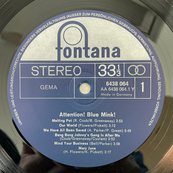 Blue Mink - Attention! Blue Mink! | Fontana (6438 064) - 3