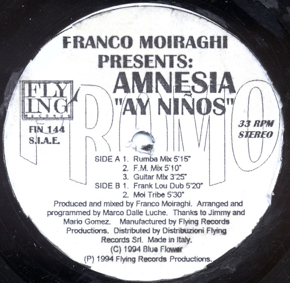 Frank 'O Moiraghi Presents Amnesia - Ay Niños | Flying International (FIN 144) - main