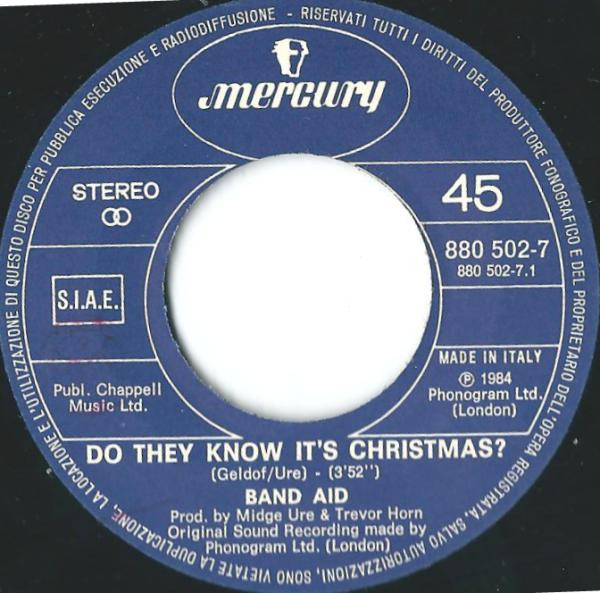 Band Aid - Do They Know It's Christmas? | Mercury (880 502-7) - 3