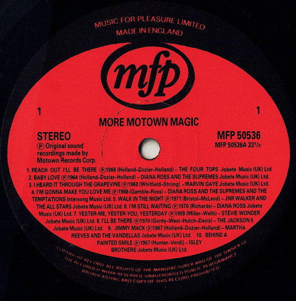 Various - More Motown Magic | Music For Pleasure (MFP 50536) - 3