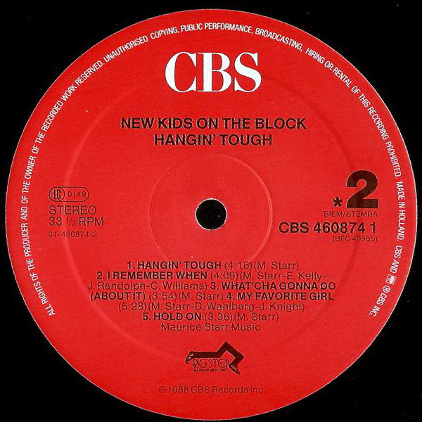 New Kids On The Block - Hangin' Tough | CBS (CBS 460874 1) - 4