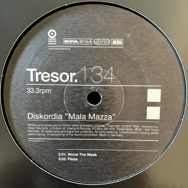 Diskordia - Mala Mazza | Tresor (Tresor 134)