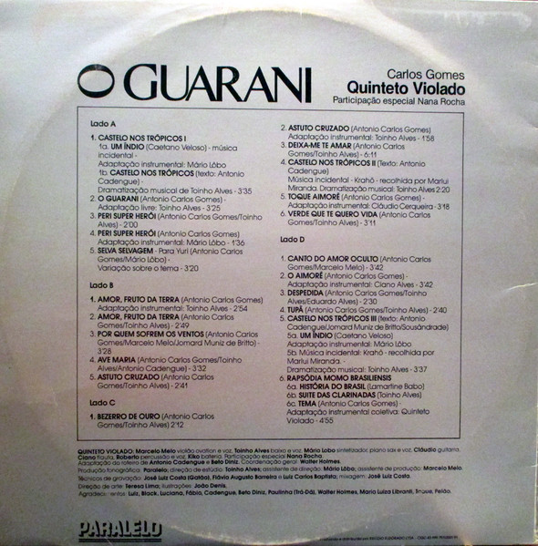 Antônio Carlos Gomes , Quinteto Violado Participação Especial Nana Rocha - O Guarani | Paralelo (LP 2.002) - 4