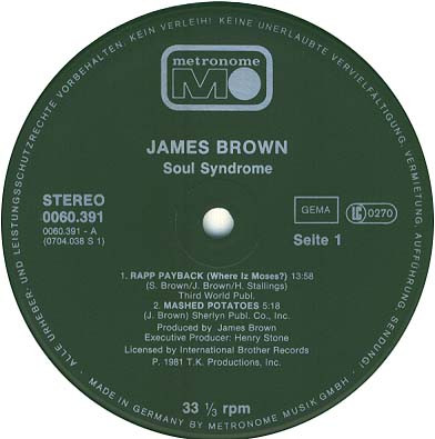 James Brown - Soul Syndrome | Metronome (0060.391) - 3 James Brown - Soul Syndrome | Metronome (0060.391) - 3