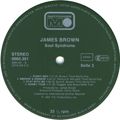 James Brown - Soul Syndrome | Metronome (0060.391) - 4 James Brown - Soul Syndrome | Metronome (0060.391) - 4