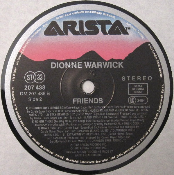 Dionne Warwick - Friends | Arista (207 438) - 4 Dionne Warwick - Friends | Arista (207 438) - 4