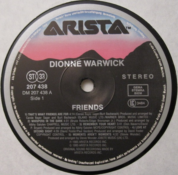 Dionne Warwick - Friends | Arista (207 438) - 3 Dionne Warwick - Friends | Arista (207 438) - 3