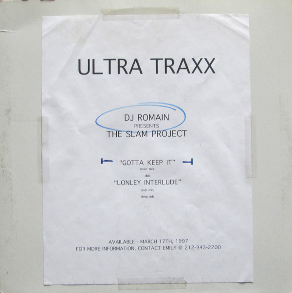 DJ Romain Presents The Slam Project - Gotta Keep It | Ultra Traxx (ULTX 001)