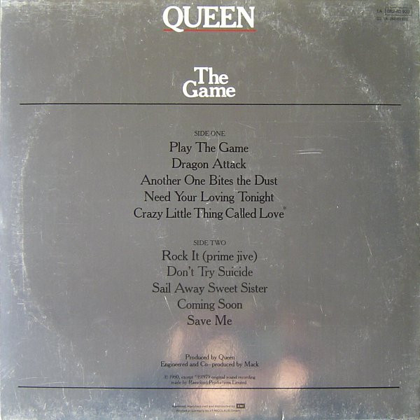 Queen - The Game | EMI (1A 062-63 923) - 2 Queen - The Game | EMI (1A 062-63 923) - 2