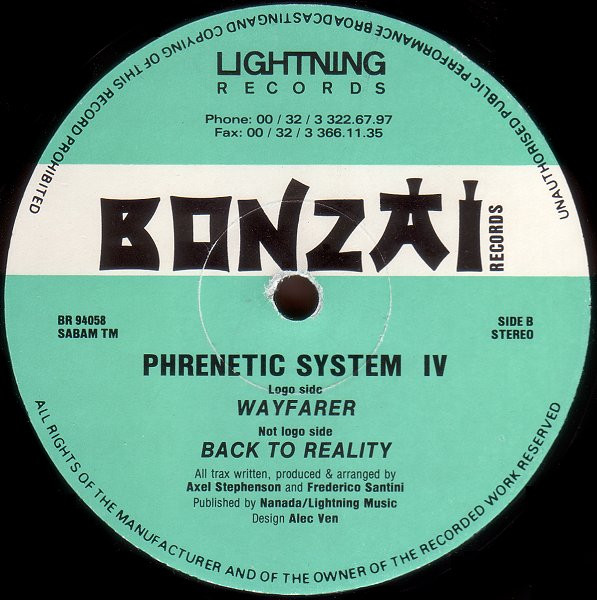 Phrenetic System - IV | Bonzai Records (BR 94058) - main Phrenetic System - IV | Bonzai Records (BR 94058) - main