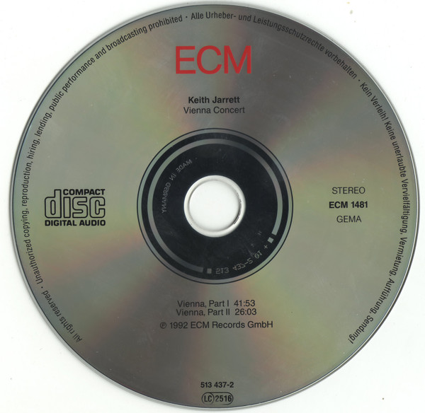 Keith Jarrett - Vienna Concert | ECM Records (ECM 1481) - 3