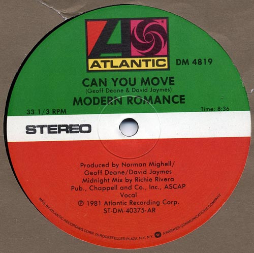 Modern Romance - Can You Move | Atlantic (DM 4819)