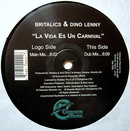 Britalics & Dino Lenny - La Vida Es Un Carnival | Cetacean Traxx (CR0002) - main Britalics & Dino Lenny - La Vida Es Un Carnival | Cetacean Traxx (CR0002) - main