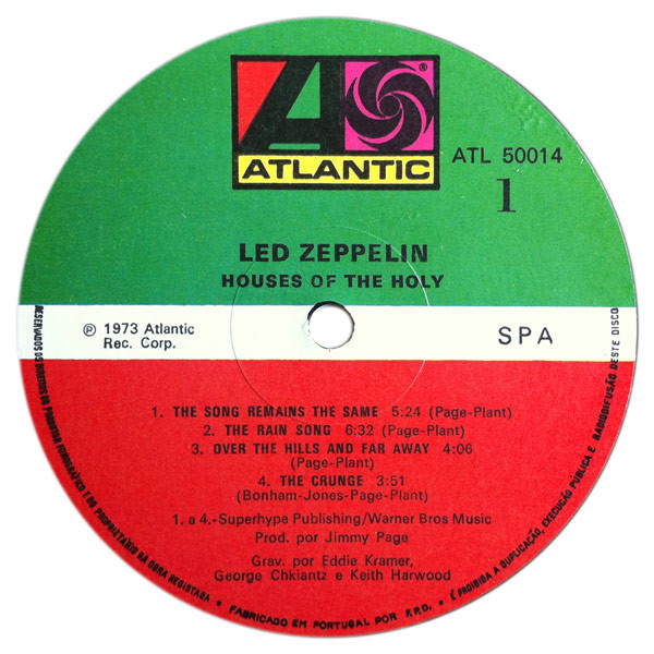 Led Zeppelin - Houses Of The Holy | Atlantic (ATL 50014) - 4