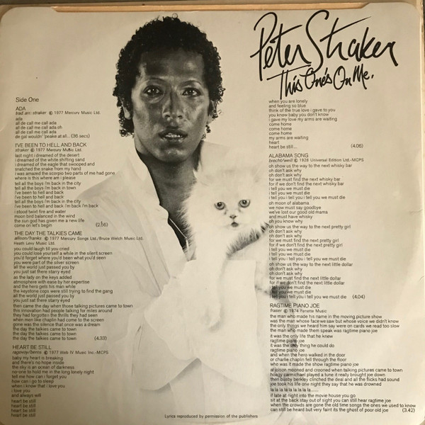 Peter Straker - This One's On Me | EMI (EMC 3204) - 3