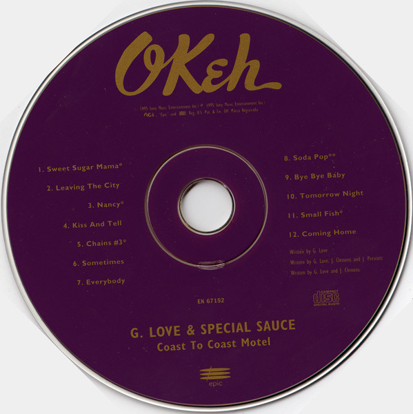 G. Love & Special Sauce - Coast To Coast Motel | Okeh (EK 67152) - 3