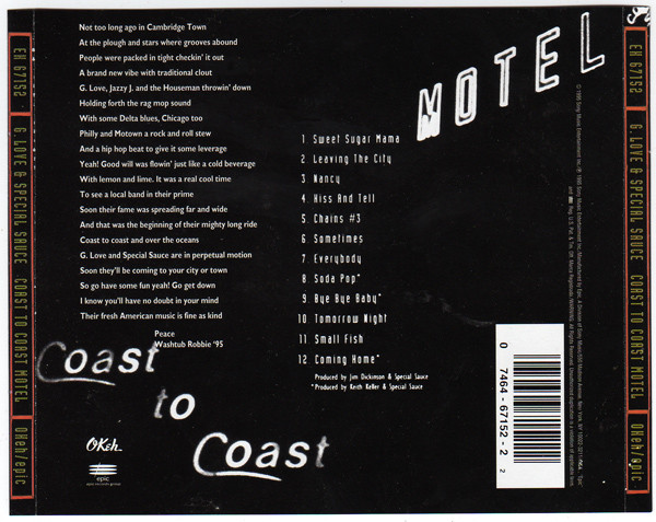 G. Love & Special Sauce - Coast To Coast Motel | Okeh (EK 67152) - 2