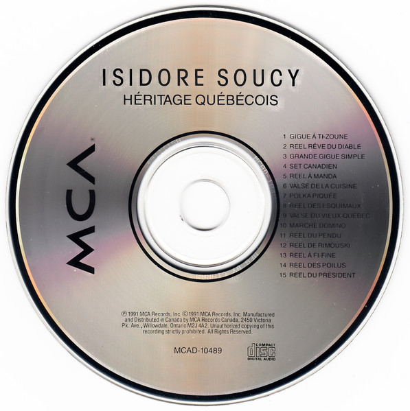 Isidore Soucy - Héritage Québécois | MCA Records (MCAD-10489) - 3 Isidore Soucy - Héritage Québécois | MCA Records (MCAD-10489) - 3