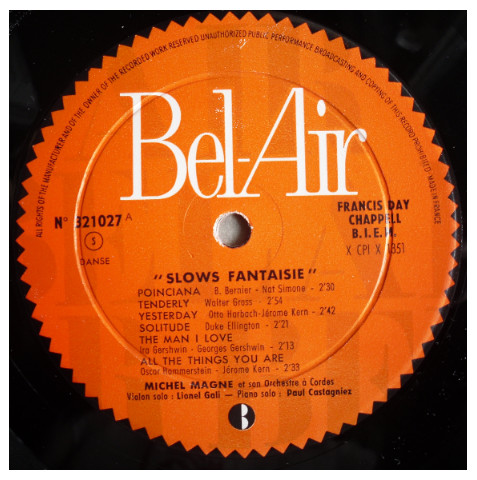 Michel Magne Et Son Orchestre A Cordes - Flirt Et Fantaisie - Les12 Plus Célébres Slows | Bel Air (321 027) - 3