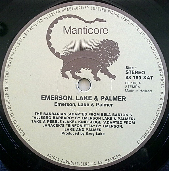 Emerson, Lake & Palmer - Emerson, Lake & Palmer | Manticore (88 180 XAT) - 3 Emerson, Lake & Palmer - Emerson, Lake & Palmer | Manticore (88 180 XAT) - 3