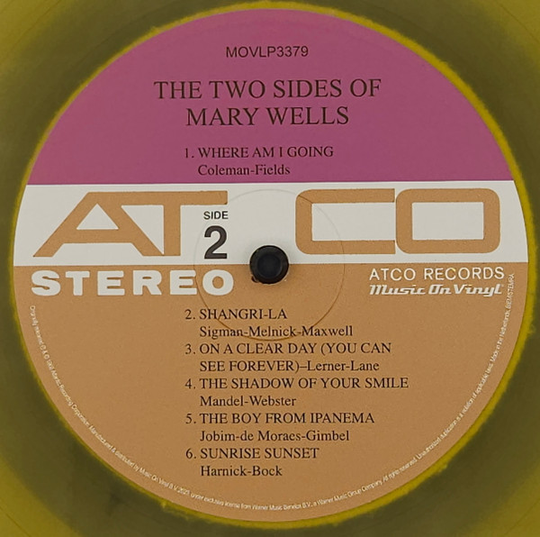 Mary Wells - The Two Sides Of Mary Wells | ATCO Records (MOVLP3379) - 4