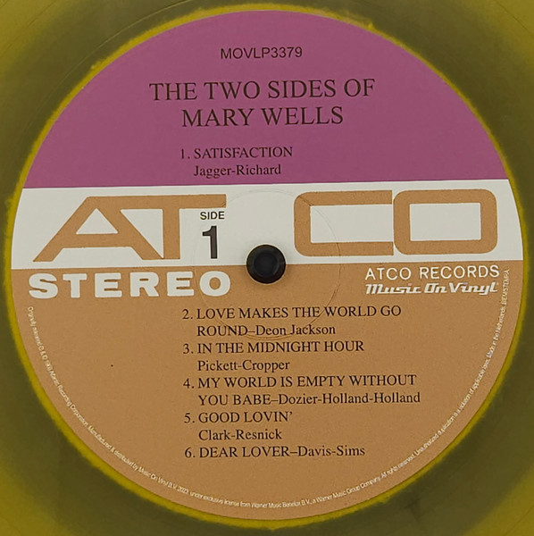 Mary Wells - The Two Sides Of Mary Wells | ATCO Records (MOVLP3379) - 3