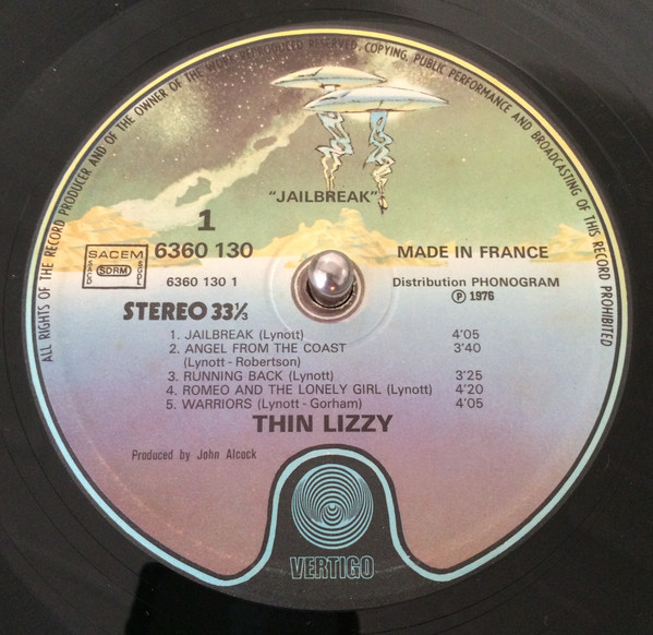 Thin Lizzy - Jailbreak | Vertigo (6360 130) - 3