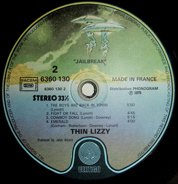 Thin Lizzy - Jailbreak | Vertigo (6360 130) - 4