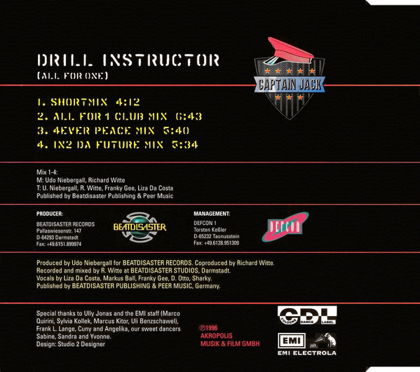 Captain Jack - Drill Instructor | CDL - Cologne Dance Label (7243 8 82729 2 6) - 4