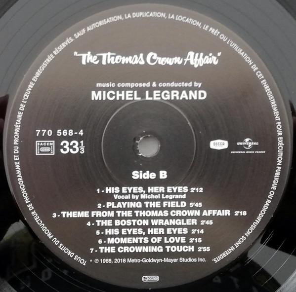 Michel Legrand - The Thomas Crown Affair (Original Motion Picture Soundtrack) | Decca (770 568-4) - 3 Michel Legrand - The Thomas Crown Affair (Original Motion Picture Soundtrack) | Decca (770 568-4) - 3