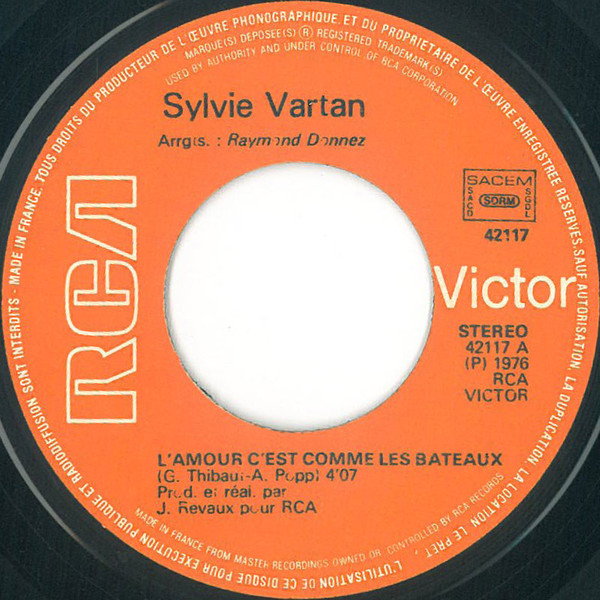 Sylvie Vartan - L'amour C'est Comme Les Bateaux | RCA Victor (42117) - 3