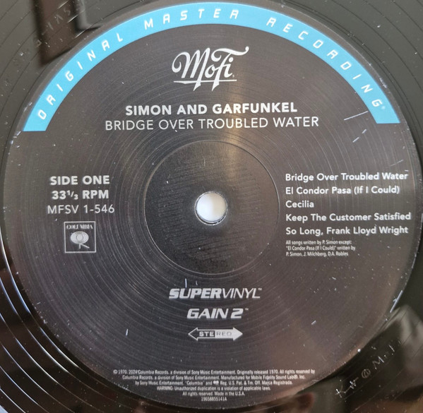 Simon & Garfunkel - Bridge Over Troubled Water | Mobile Fidelity Sound Lab (MFSV 1-546) - 3