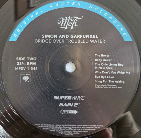 Simon & Garfunkel - Bridge Over Troubled Water | Mobile Fidelity Sound Lab (MFSV 1-546) - 4