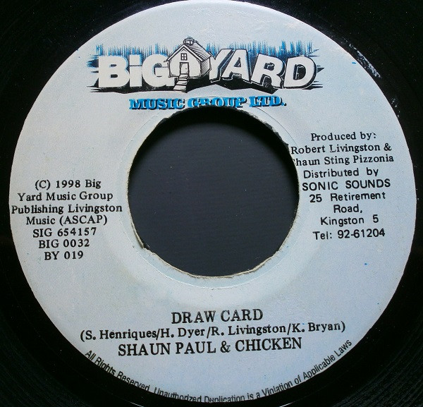 Sean Paul & Mr. Chicken - Draw Card | Big Yard Music Group Ltd. (none) - main Sean Paul & Mr. Chicken - Draw Card | Big Yard Music Group Ltd. (none) - main